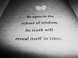 Be Open To Echoes of Wisdom, Its Truth Will Reveal Itself in Time ... via Relatably.com