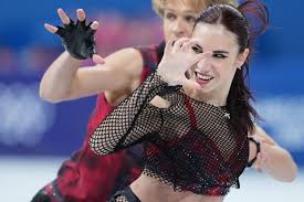 Diana Davis with her skating partner