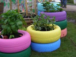 Image result for flowers on tires