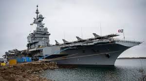 Drone jammed near French aircraft carrier was probably Russian, says Sweden