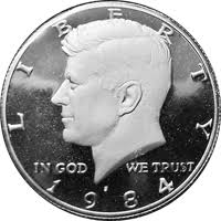 CoinTrackers.com has estimated the 1984 S Kennedy Half Dollar Proof Value | CoinTrackers at a minimum of $6, one in perfect condition can be worth $8 or ... - 1984-s-kennedy-half-dollar