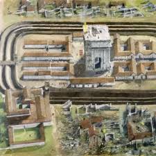 Reconstruction of Richborough Roman Fort Print, AD250. Art ...