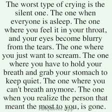 Silent crying - never want to do this again | TEAR DROPS ... via Relatably.com