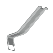 Double wall straight slide without safety wings DEINOX BTNP ...
