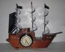 Wooden ship clock