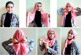 Hasil gambar untuk tutorial hijab paris