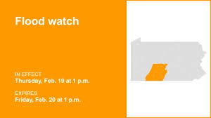 Flood watch issued for South Central Pa. until Friday afternoon