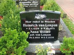 Grab von Anna Willms (geb. Lengen, van) (24.02.1922-05.06.2006 ... - je108