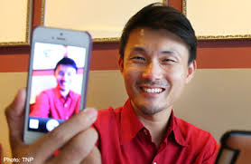 Foo Jie Ying. The New Paper. Monday, Aug 19, 2013. SINGAPORE - What are those pictures, you may ask. They are selfies. And that man in them is Tampines GRC ... - 20130817-MP-selfie-tnp