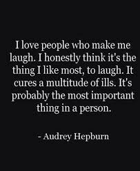 Aubry Hepburn Quotes About Laughing. QuotesGram via Relatably.com