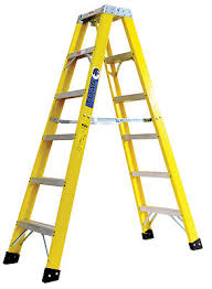 Titan 3000 12 ft Fiberglass Double Ladder - 300Lb Capacity ...