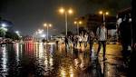 flights diverted rain lashes Capital