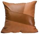 Pieced Leather Cushion Cover Pottery Barn AU