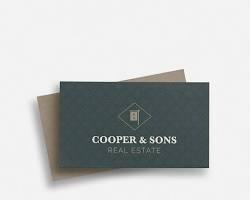 Image of business card design that adheres to the brand style guide