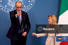 Italian-German government consultations, at Villa Doria Pamphili, in Rome