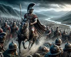 Image of Marcus Aurelius leading Roman troops in battle