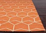 Area rugs with orange