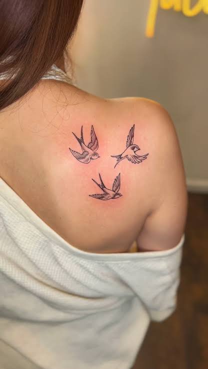 Kester | NYC Tattoo Artist | Three birds, one story… 🕊️ Fine line ...