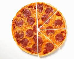 Image of Pizza cut into slices