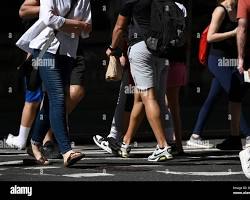 Image of person wearing shorts in Times Square