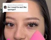 Image of damp beauty blender