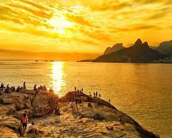 Pôr do sol no Arpoador Rio de Janeiro, gerada com IA