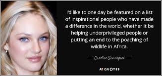 Candice Swanepoel quote: I&#39;d like to one day be featured on a list... via Relatably.com