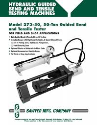 HYDRAULIC GUIDED BEND AND TENSILE TESTING ...