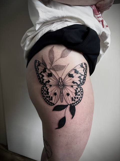 Butterfly for Amy, thanks again! . . . #tattoo #tattoos #blackwork ...