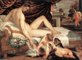 Venus und Amor (2), öl auf leinwand von Lambert Sustris (1518-1584 ...