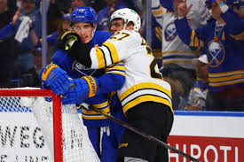 Bruins try to pick up pieces after brutal Game 1 loss in Buffalo