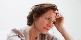 Image result for photo of a sad stress mom