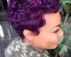 Image de Purple Curly Pixie Cut