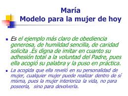 Resultado de imagen para maria ejemplo de mujer
