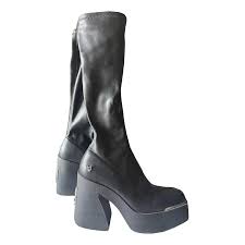 Boots Naked Wolfe Black size 38 EU in Polyester - 50999920