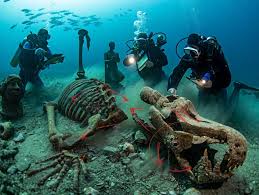 Finned sea creature skeleton found in Crete