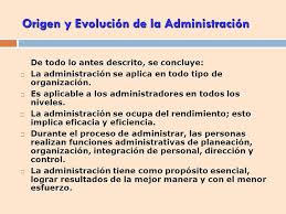 Resultado de imagen para evolucion de la administracion