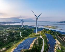 sustainable energy environment future generation legacy green planet solar wind farm, buatan AI