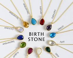 Image of Birthstone Pendant Necklace
