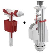 Toilet Fill and Flush Valve Kit Dual Control Button Cistern