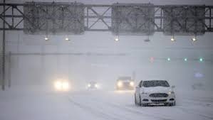 Snow-covered Highway 401