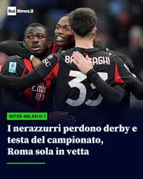 La rete di Pulisic e il rigore parato da Maignan decidono il derby di Milano. Ora la Roma comanda con due punti su Milan e Napoli e 3 su Inter e Bologna Tutti i dettagli su Rainews.it