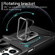 Case for Xiaomi Redmi Note 12 4G with Camera Cover and Kickstand，Built-in 360° Rotate Ring Stand Magnetic Full Body Shockproof Bumper Protective Phone Cover Case | Daraz.com.bd