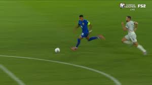 Bradley Barcola taps it in to give France a 2-1 lead over Iceland