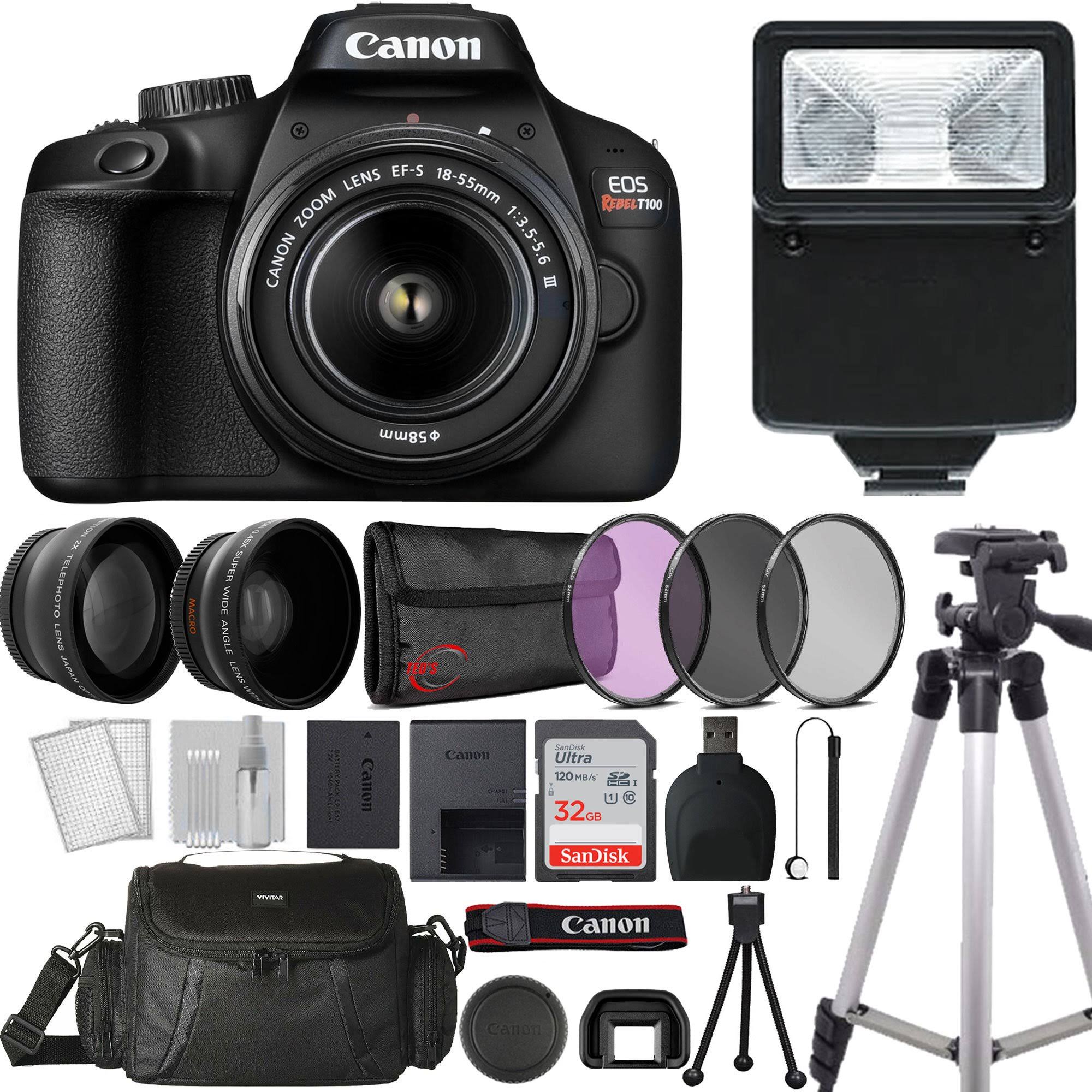 Canon EOS Rebel T100 Dslr Camera with 18-55mm Lens