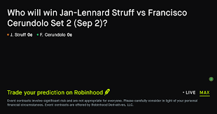 September 2, 2026: Jan-Lennard Struff vs Francisco Cerundolo: Set 2 Winner Tennis Prediction Market