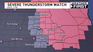 Severe Thunderstorm Watch until 7 p.m. for parts of Eastern Iowa
