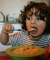 And here&#39;s the little monkey wolfing down his super-vegged up Cottage Pie! Result. - img_3504