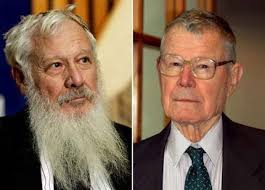 Robert Aumann, an Israeli-US citizen, and Thomas Schelling, an American, have won the 2005 Nobel Economics Prize for using game theory to explain conflict ... - aumann_schelling_wideweb__430x308