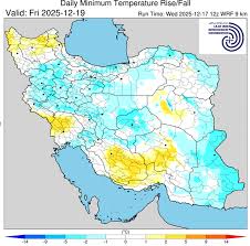 هشدار بارش باران شدید و برف و کاهش محسوس دما